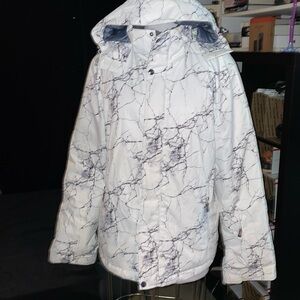 Women’s SEARIPE Marbled Design Ski Jacket Sz XS WIND PROTECT WATER RESISTANT